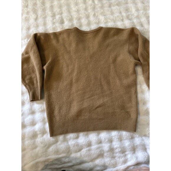 Burberrys Vintage Beige Women’s Size Medium 8-10 Lambs wool Sweater Brown Warm - Picture 10 of 16